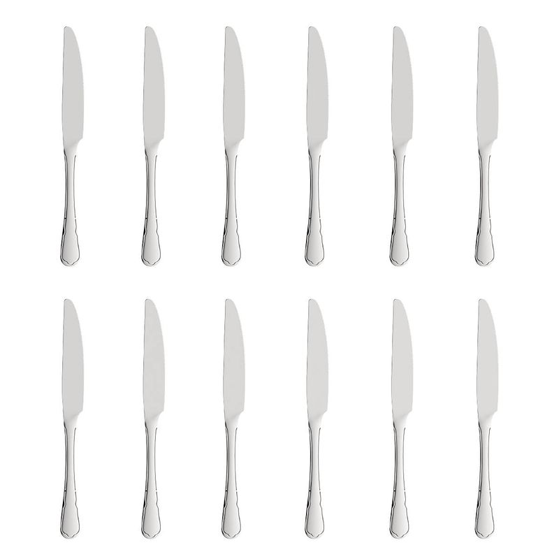 Conj_12_pecas_ouro_preto_Faca de Sobremesa Conj_12_pecas_ouro_preto_Faca de Sobremesa